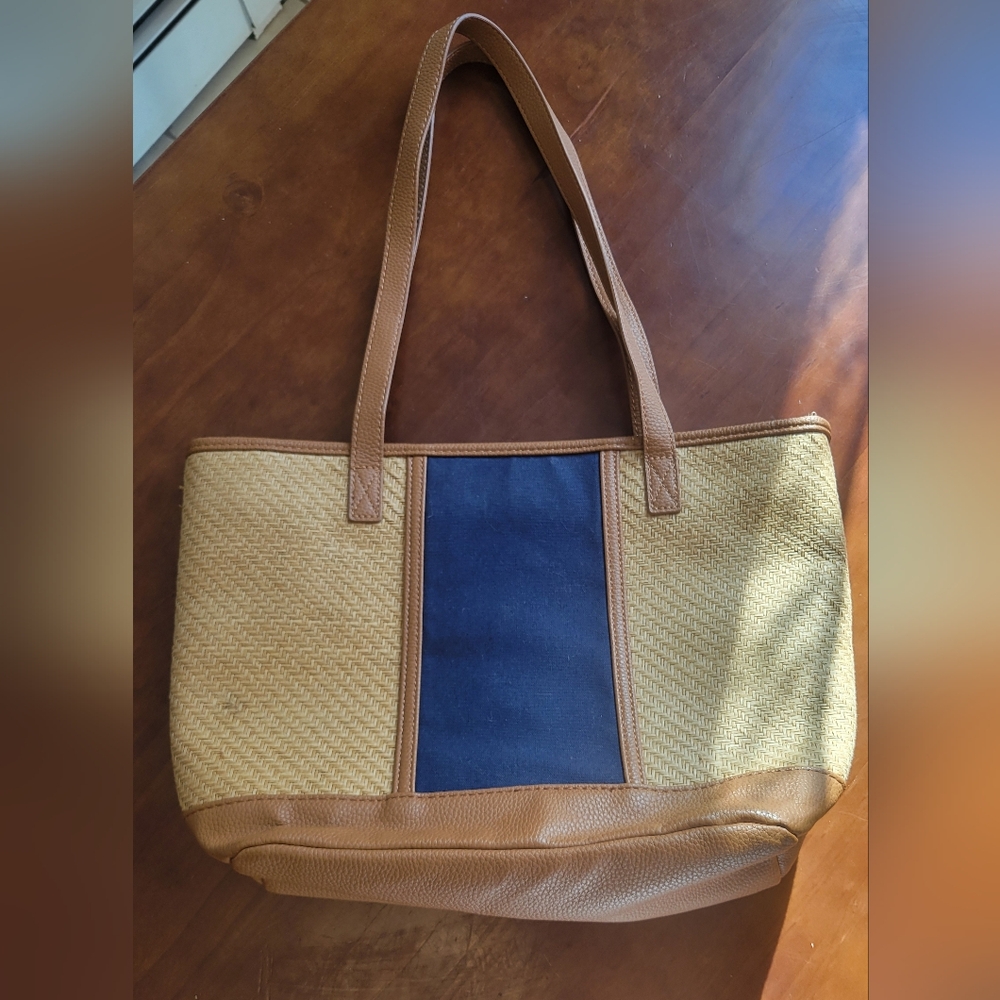 Thirty One woven tote bag